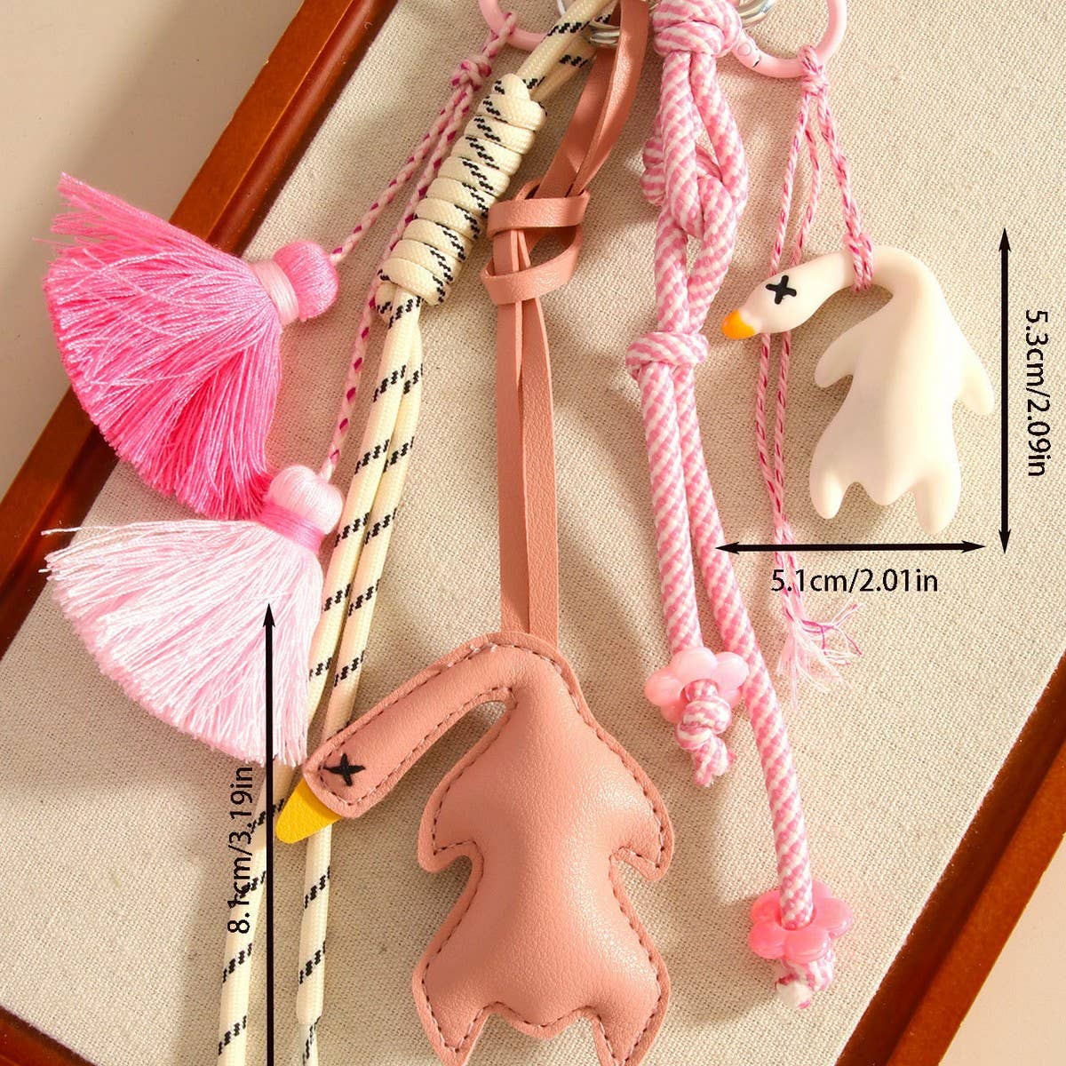 Creative Color-Changing PU Duck Keychain Charm