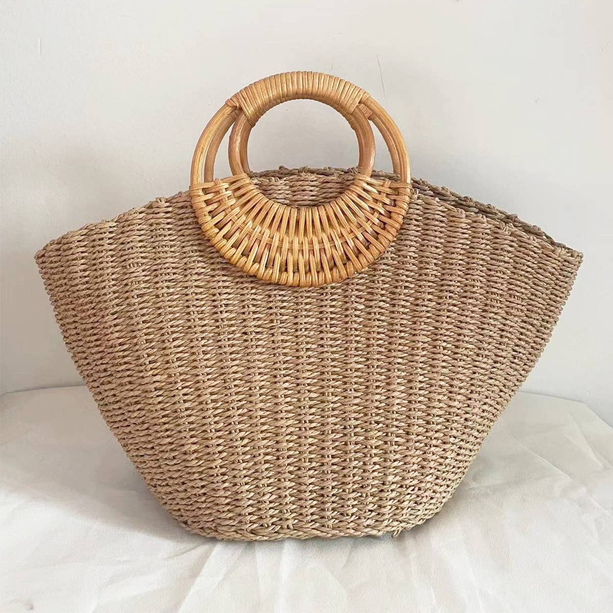 SUMMER BEACH SEA STRAW RATTAN TOTE CLUTCH BAGS_CWAB0814