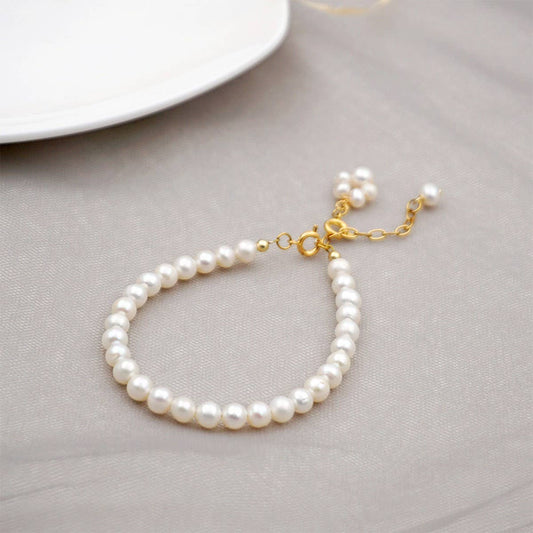 GOLD SIMPLE PEARL BRACELET