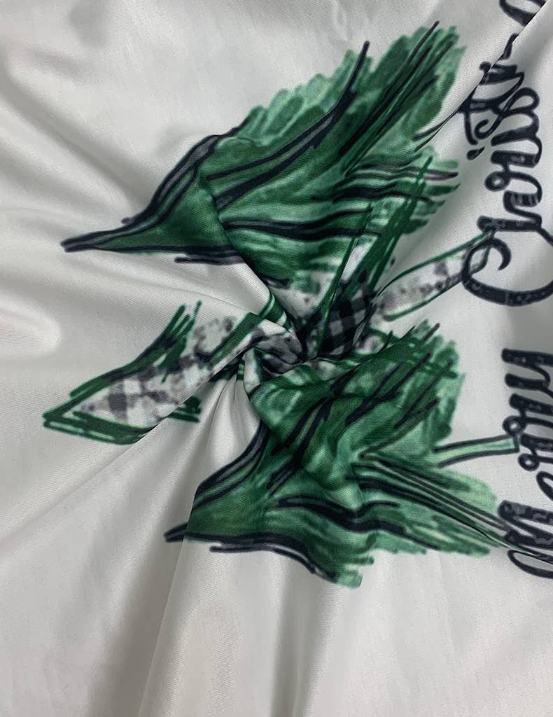 LADIES' CHRISTMAS LOOSE PRINTED CREW-NECK HOODIE