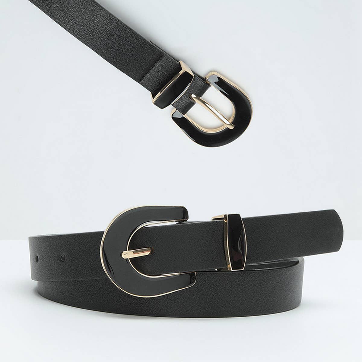 WOMEN NEW FASHION SOLID COLOR PIN BUCKLE BELT_CWABE0360