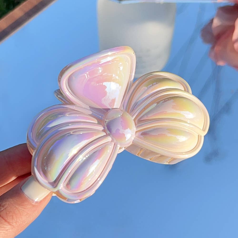 Candy gradient color fish tail bow tie hair grab