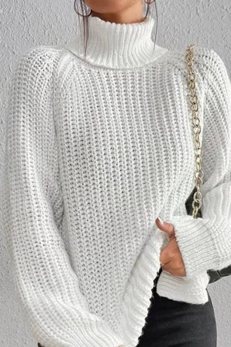 CWOSWL07649_HIGH-NECK MID-LENGTH RAGLAN SLEEVE SWEATER