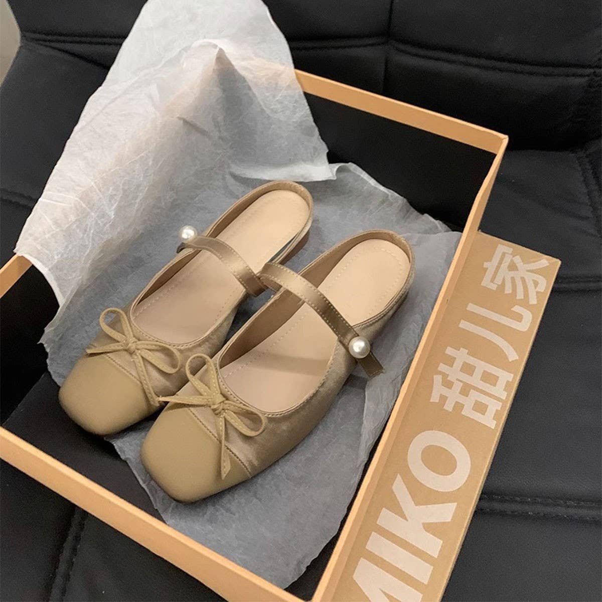 Pink Low Heel Closed Toe Mary Jane Slides_CWSHF0104