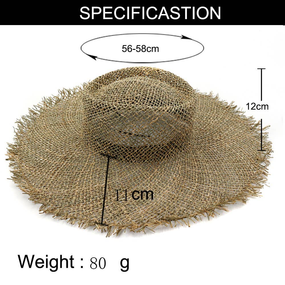 BEACH SUMMER CASUAL FARMER STRAW HAT_CWAH037-B20223