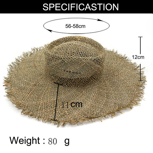 BEACH SUMMER CASUAL FARMER STRAW HAT_CWAH037-B20223