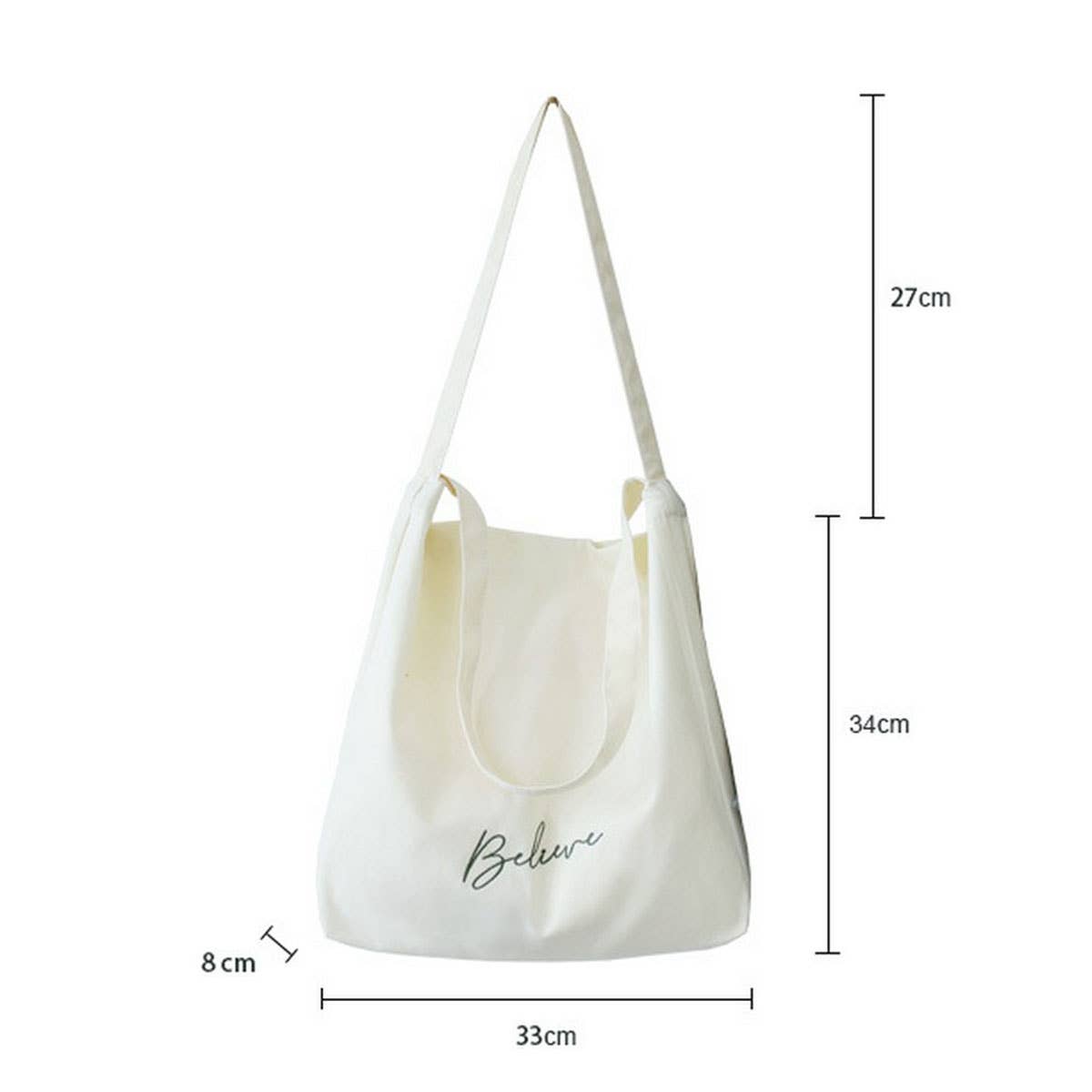 Embroidered Canvas Tote Bag for Women, Large Size_CWAB5625