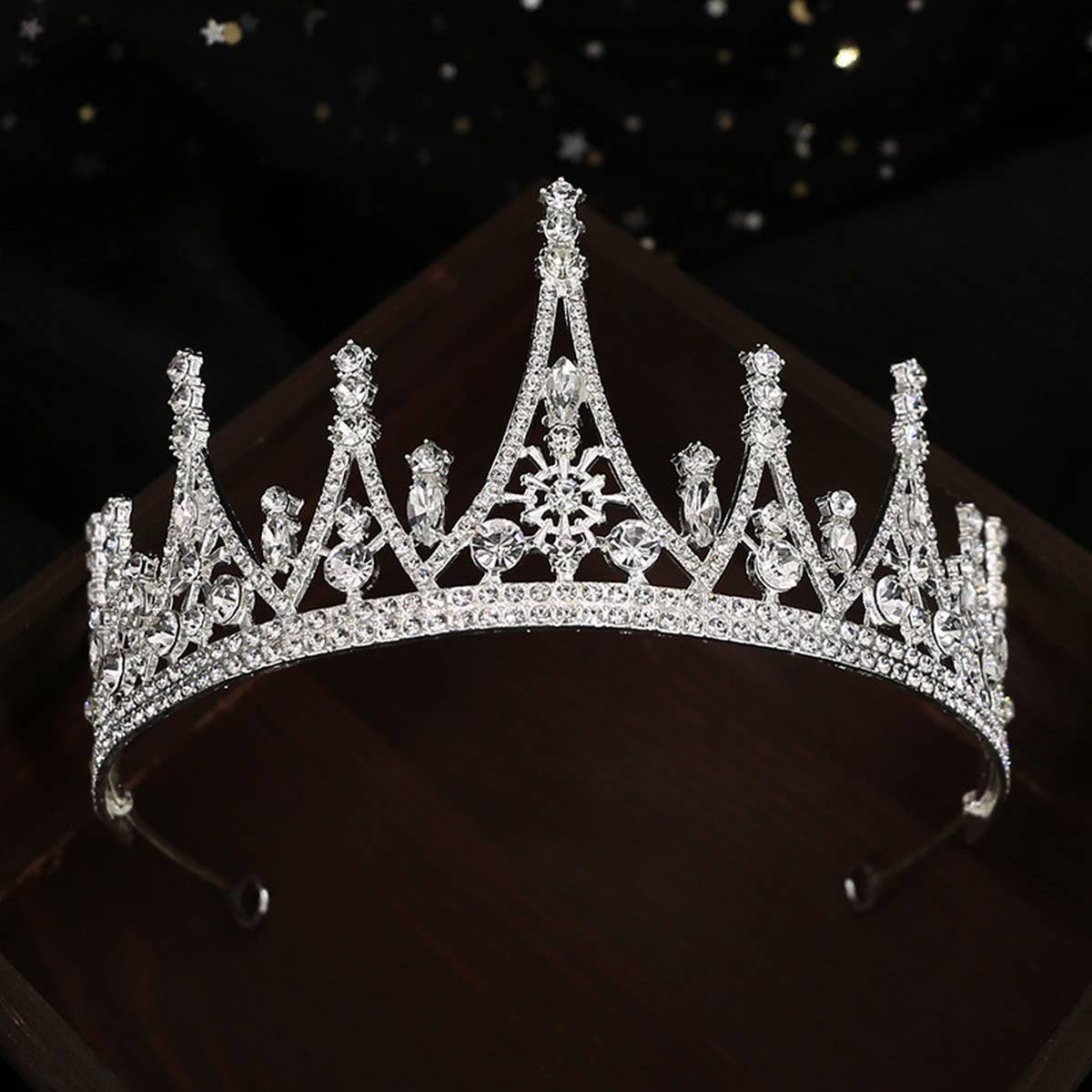 QUEEN'S HEADBAND CROWN WEDDING CRYSTAL TIARA_CWMM2024