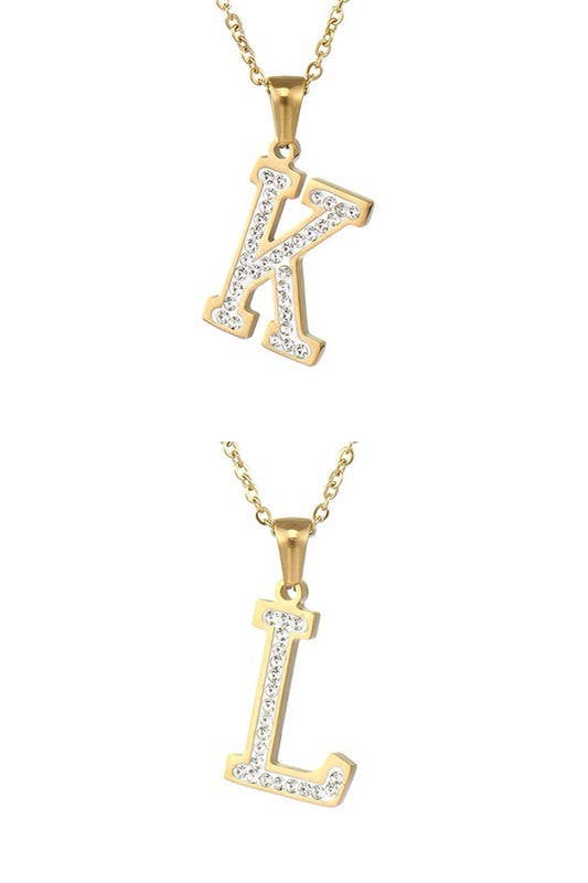 FASHION ALPHABET PENDANT CHARM NECKLACE_CWAJE219