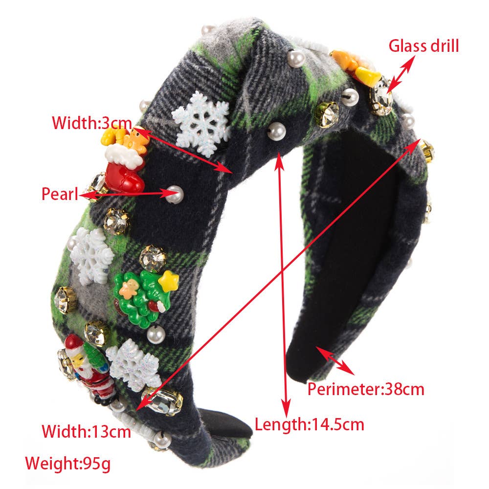 CHRISTMAS HEADBAND CLASSIC MESH FABRIC