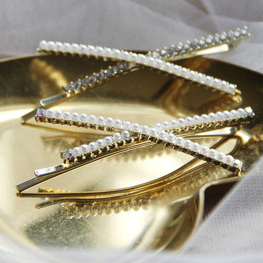 WITH PEARL EDGE CLIP X-SHAPED HAIR CLIP_CWAHA1223