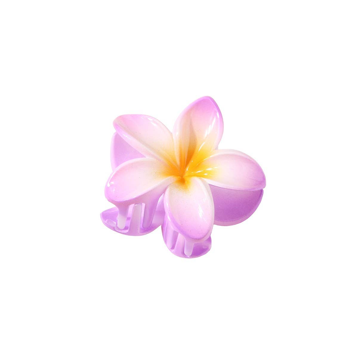 Gradient Flower Hair Claw - Plumeria Beach Clip
