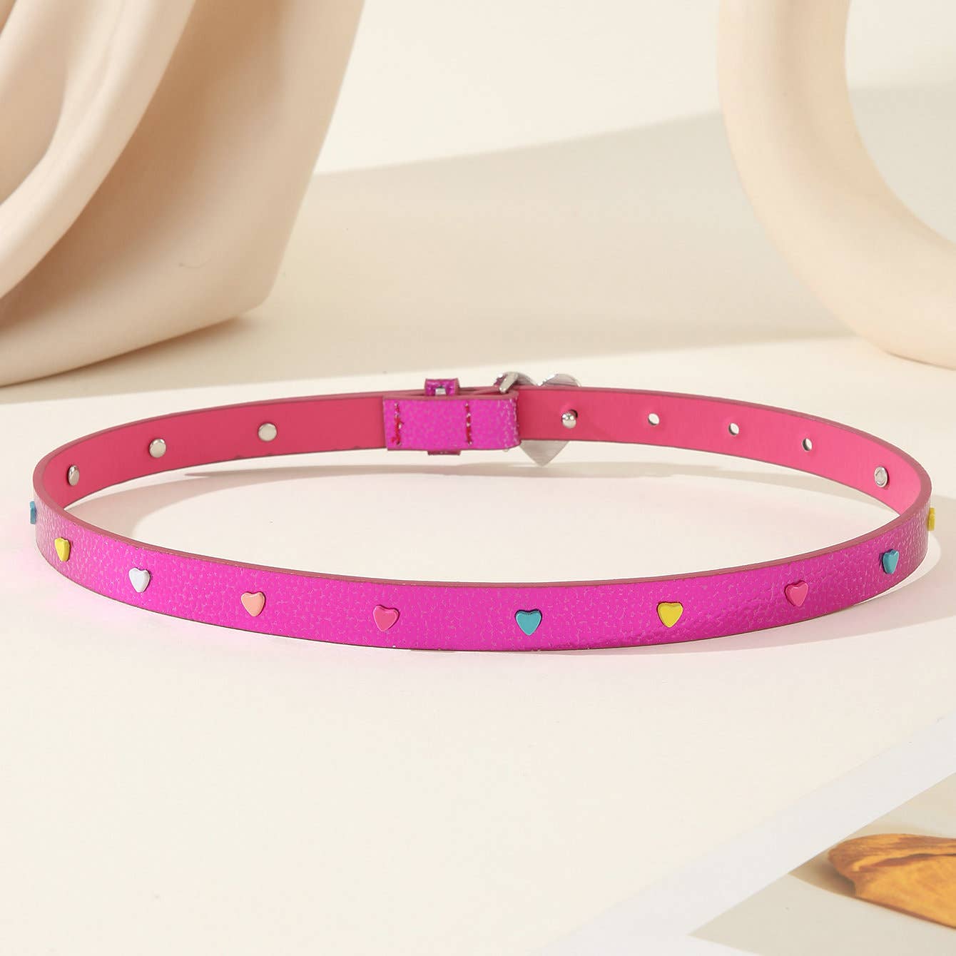 Dopamine-colored casual pin-buckle PU belt