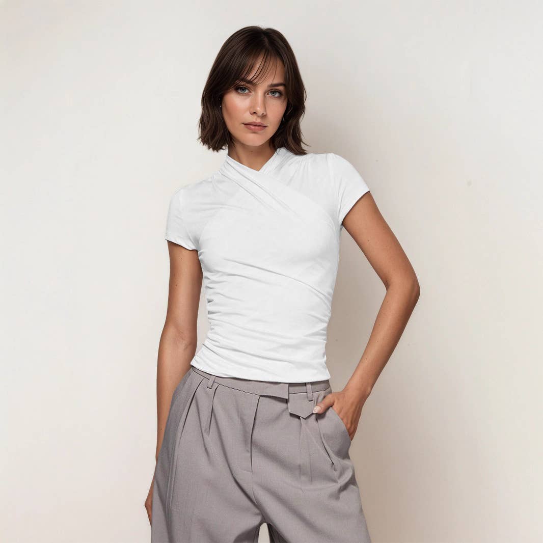 Simple,fashionable,slimming and elegant T-shirt