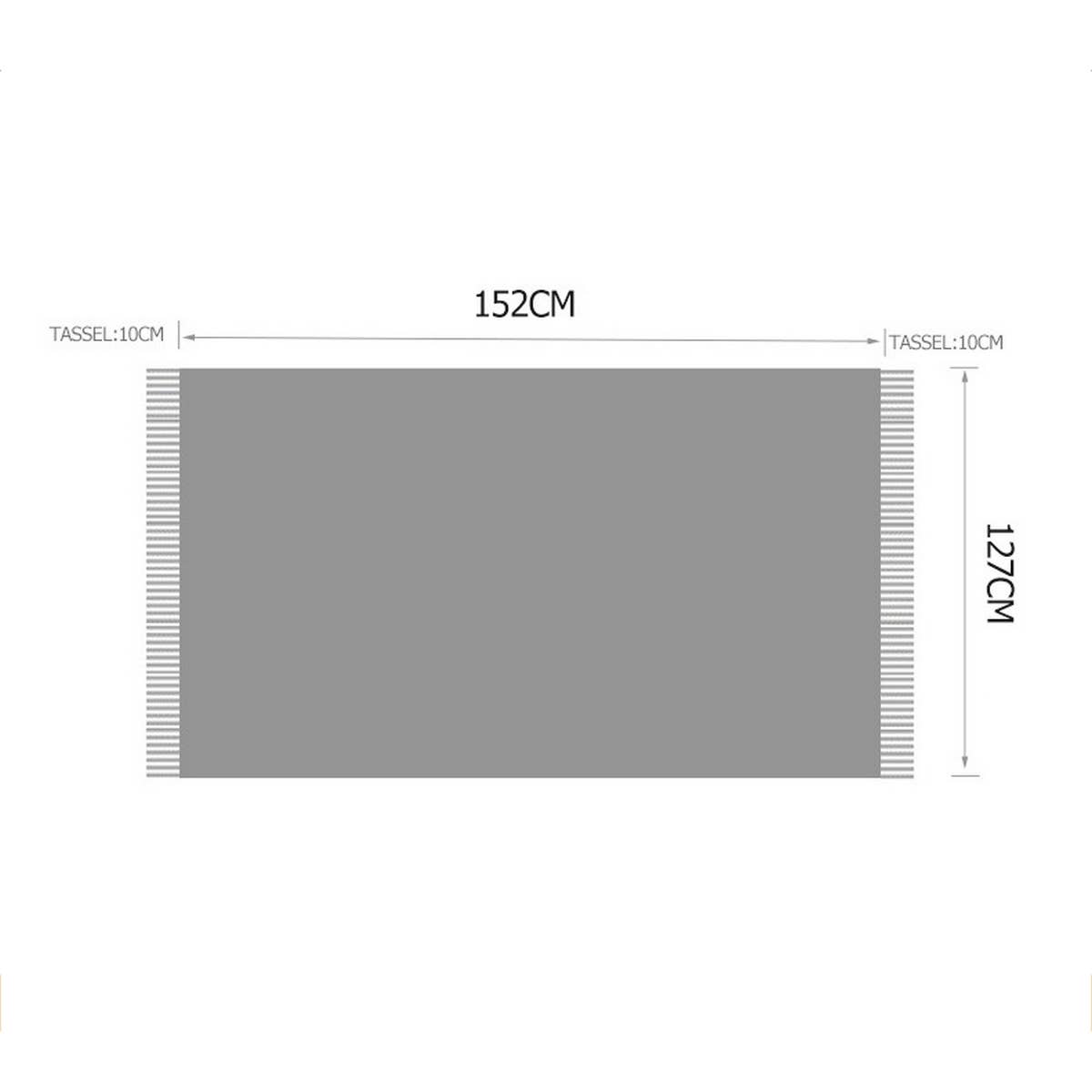 FRINGED SOFT AND WARM KNITTED BLANKET