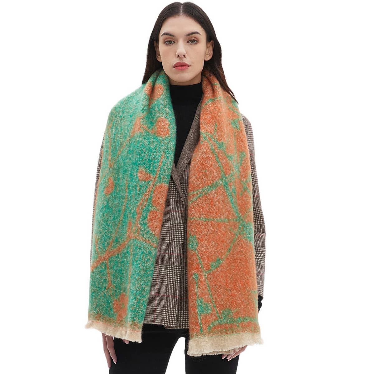 Women's Floral Jacquard Shawl Scarf