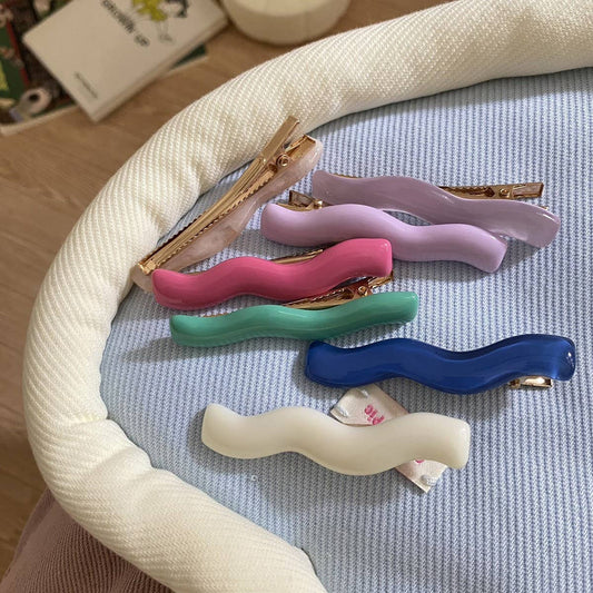 Candy Color Acrylic Wave Hair Clip - Side Bang Pin_CWAHA1289