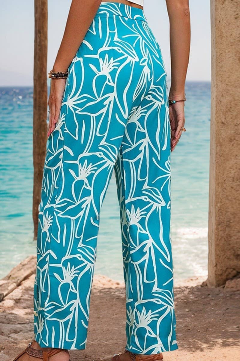 CWBLP0762_CASUAL PRINTED STRAIGHT TROUSERS