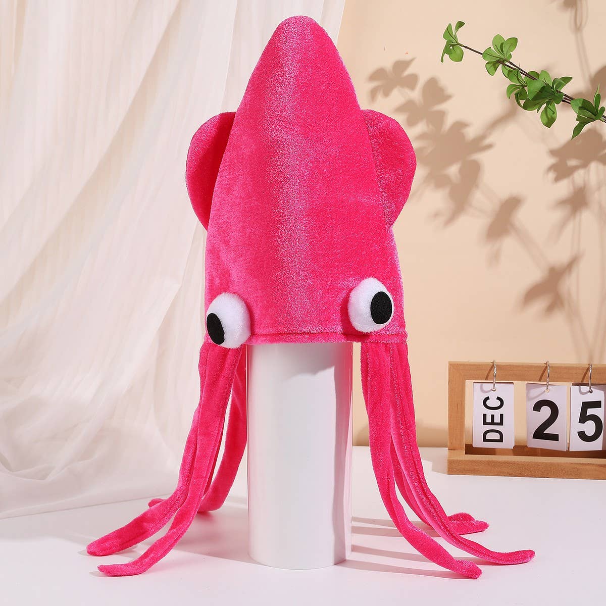CWAH4045_SHOW PARTY SQUID CUTTLEFISH OCTOPUS FUNNY HAT