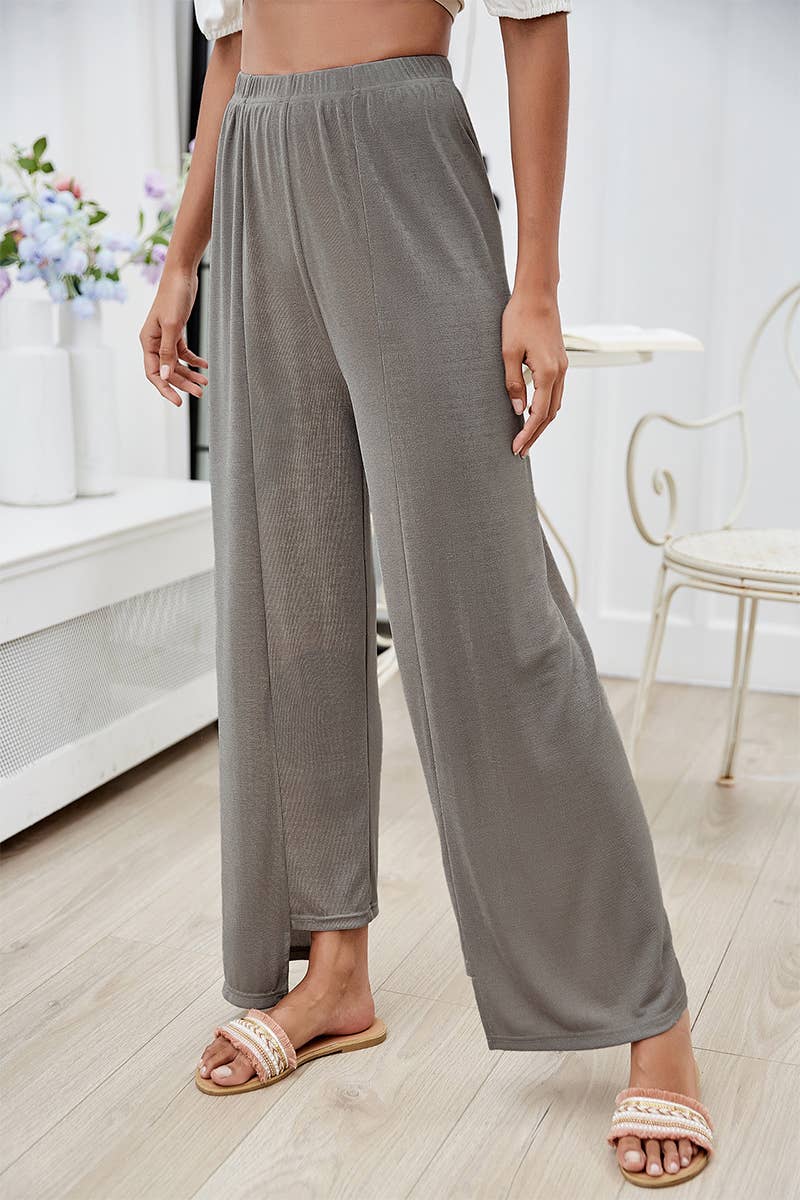 CWBLP1942_SUMMER IRREGULAR CASUAL SIMPLE WIDE-LEG PANTS