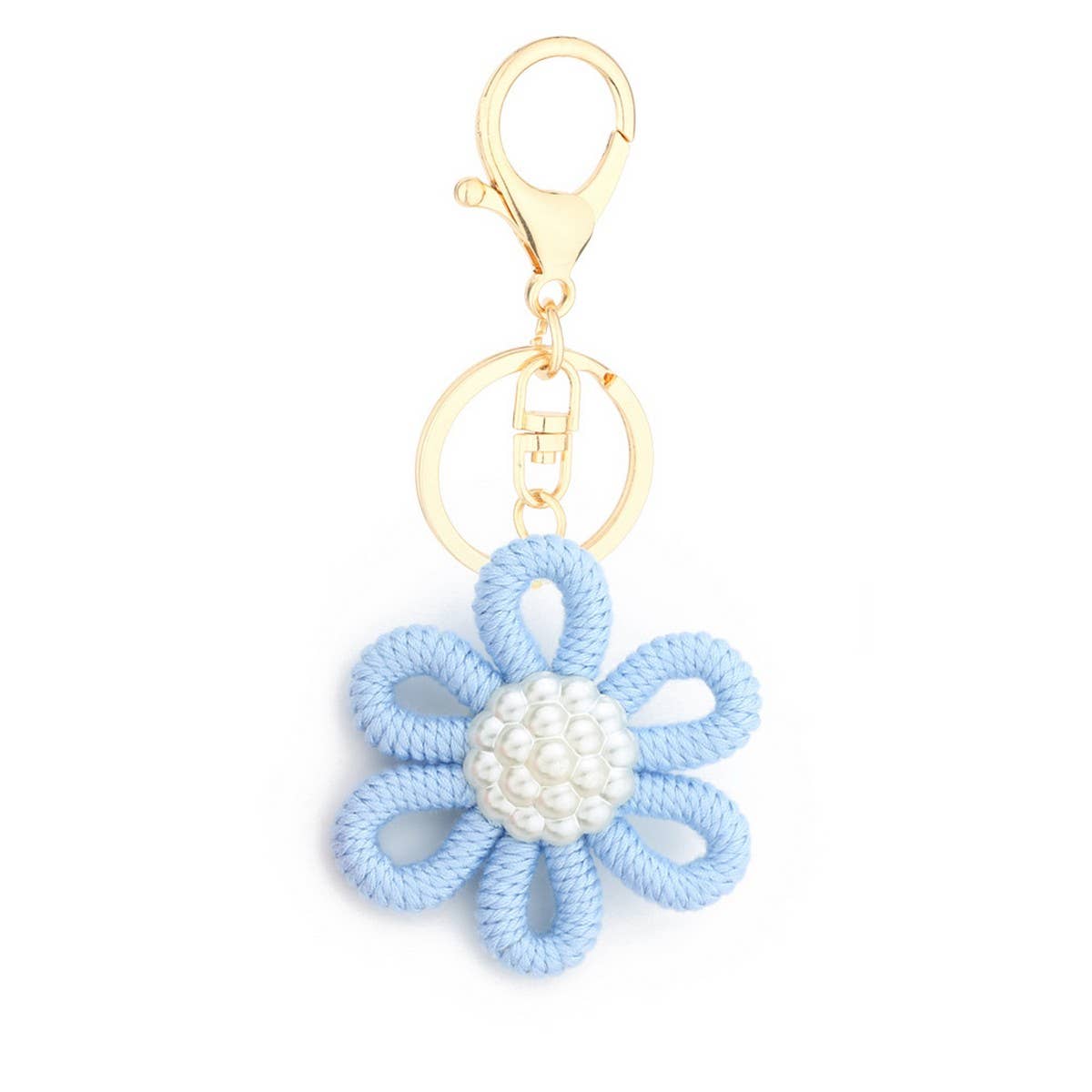 Daisy Woven Pendant Yarn Sunflower Keychain_CWAB5010