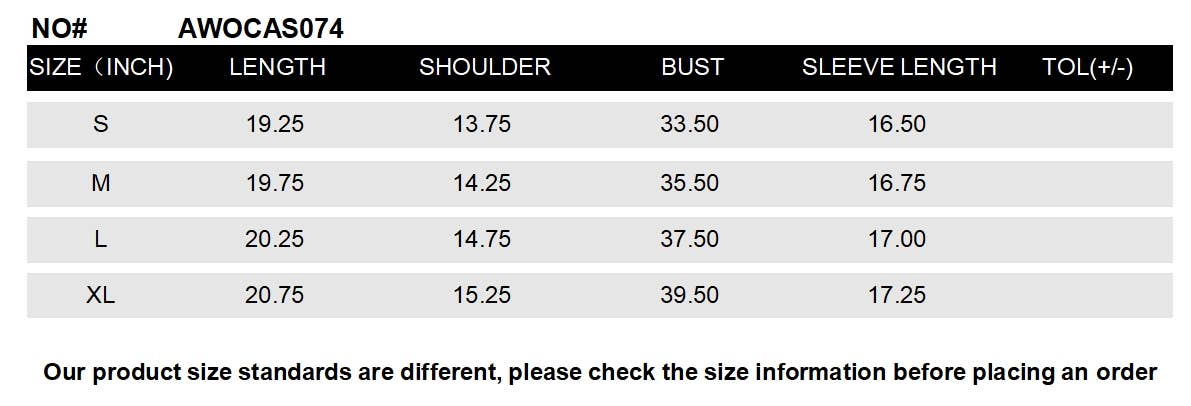 AWOCAS074_Basic 3/4 Sleeve Open Front Cropped Cardigan