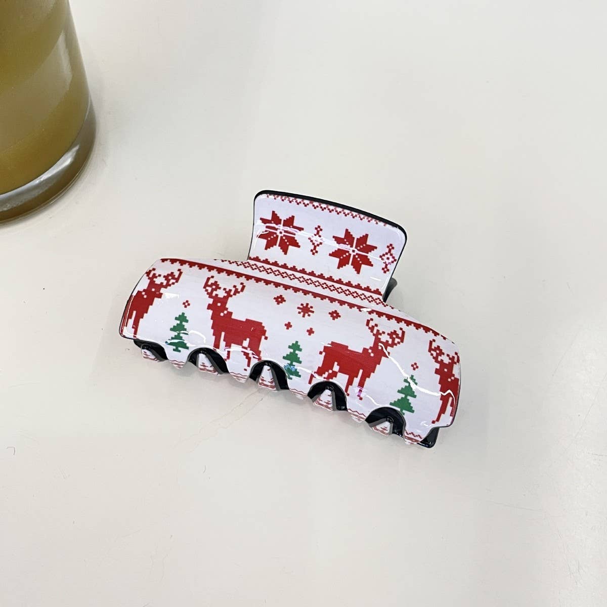 Christmas Reindeer Snowflake Hair Clip Shark Clip