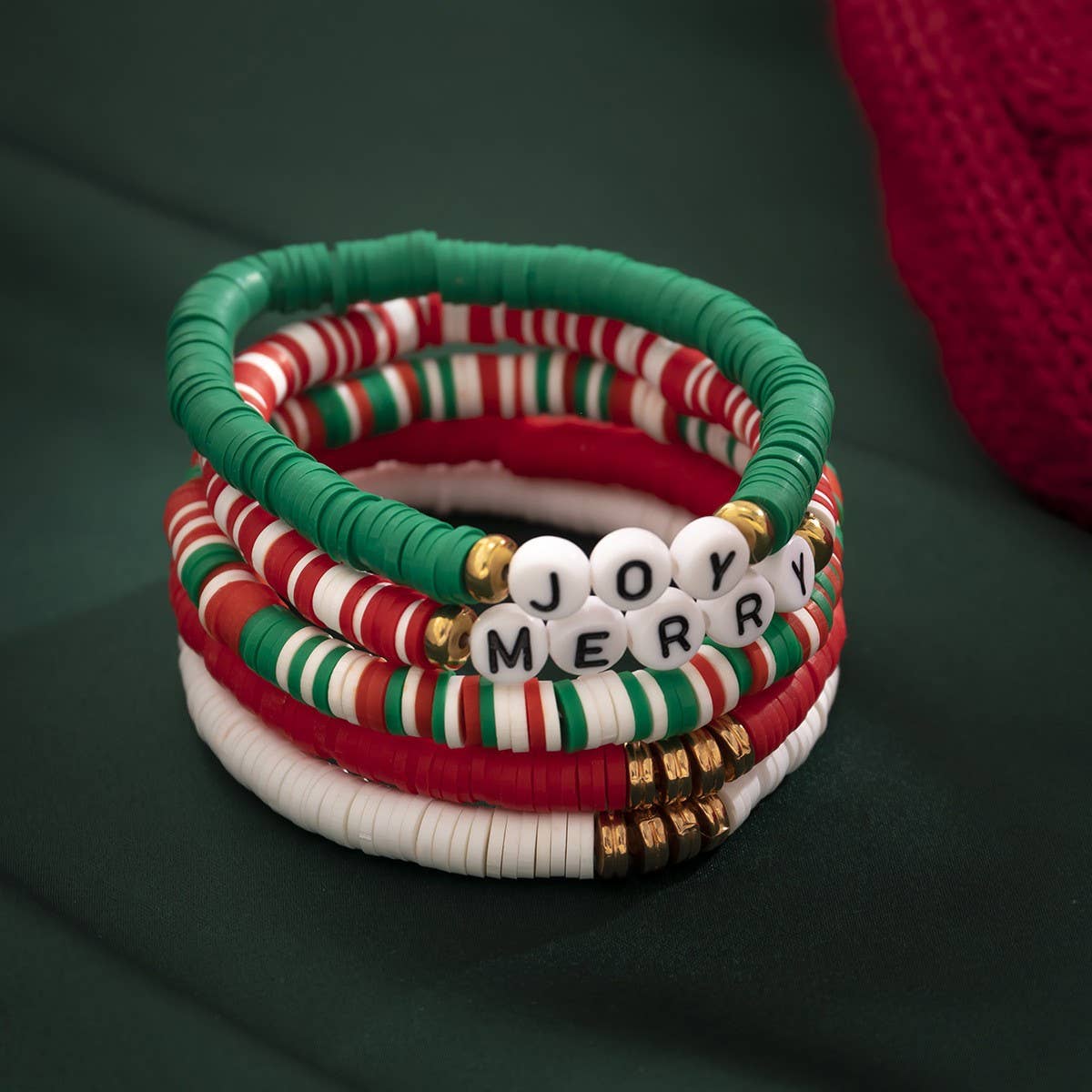 SIMPLE CONTRASTING COLOR LETTER BRACELET_CWAJE1492