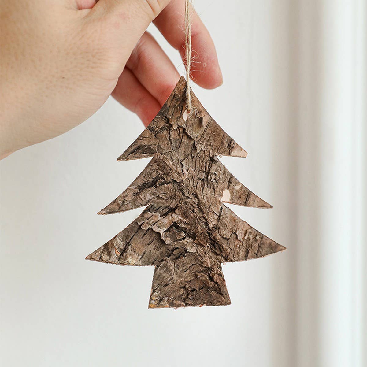 Natural Cedar Wooden Christmas Tree Hanging Decor
