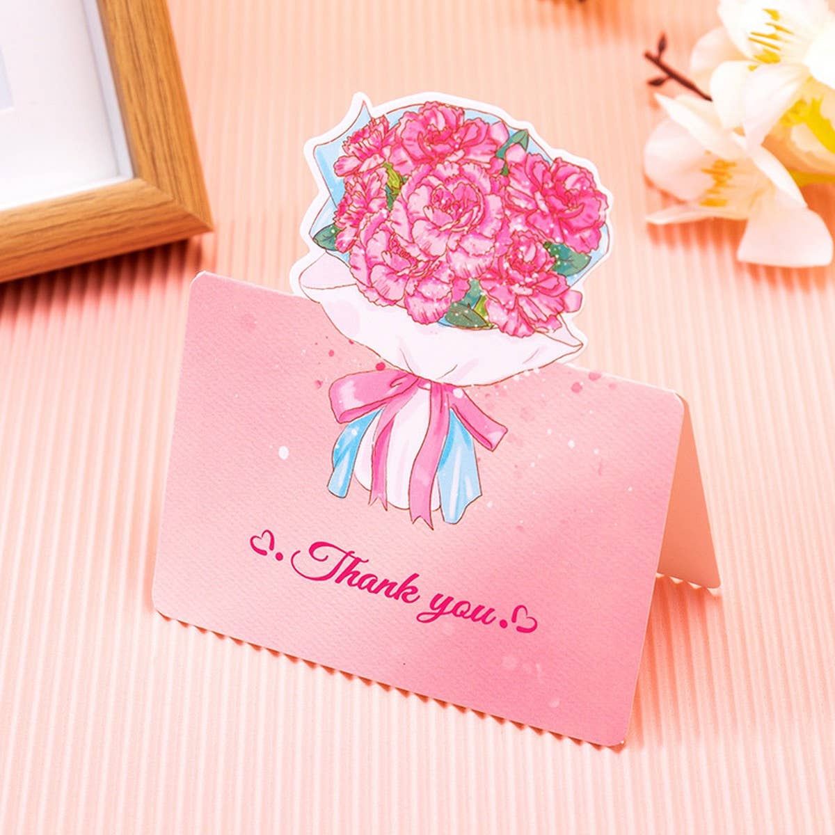 THREE-DIMENSIONAL BOUQUET FLOWER GREETING CARD