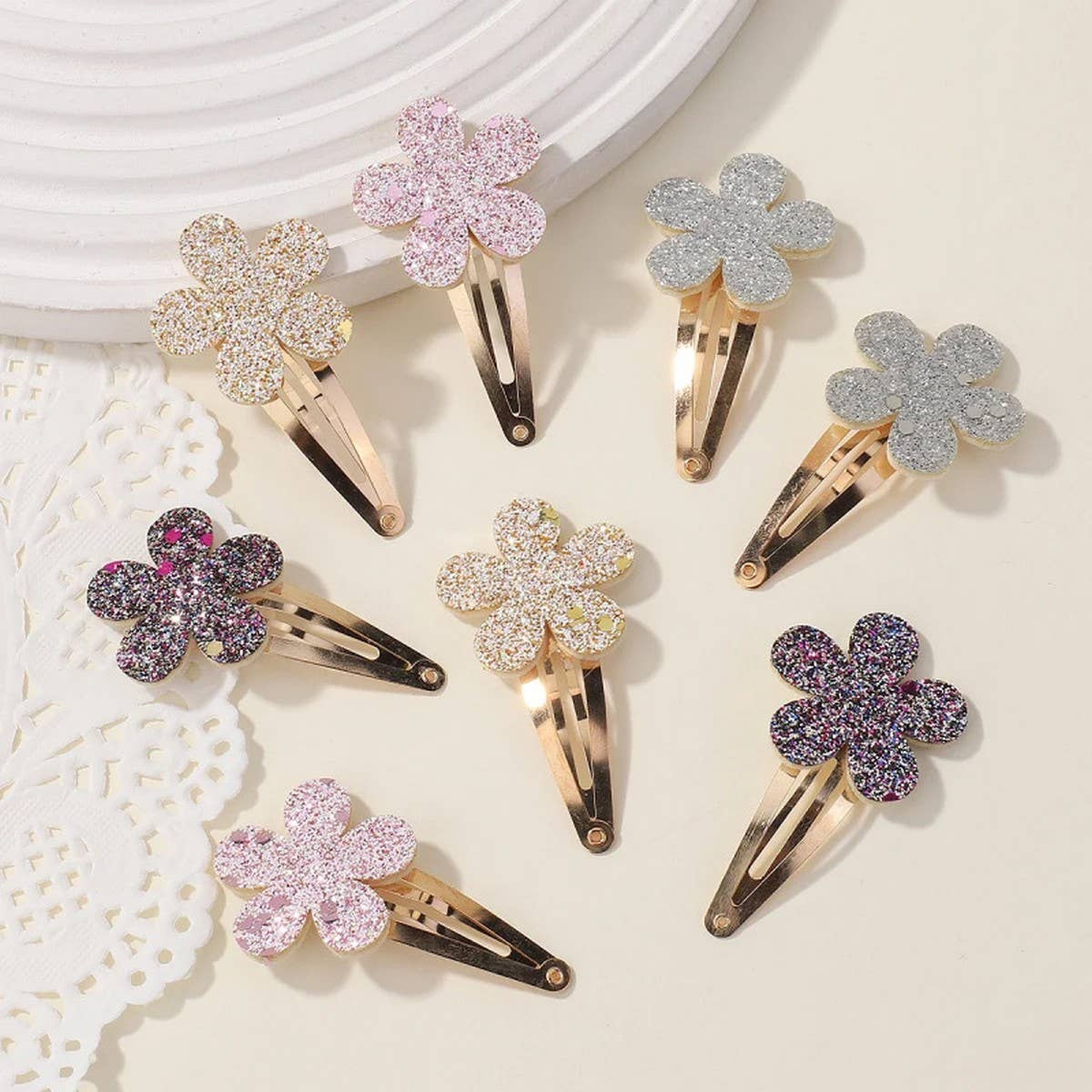 Glitter Flower BB Clip for Kids ? Baby Hairpin