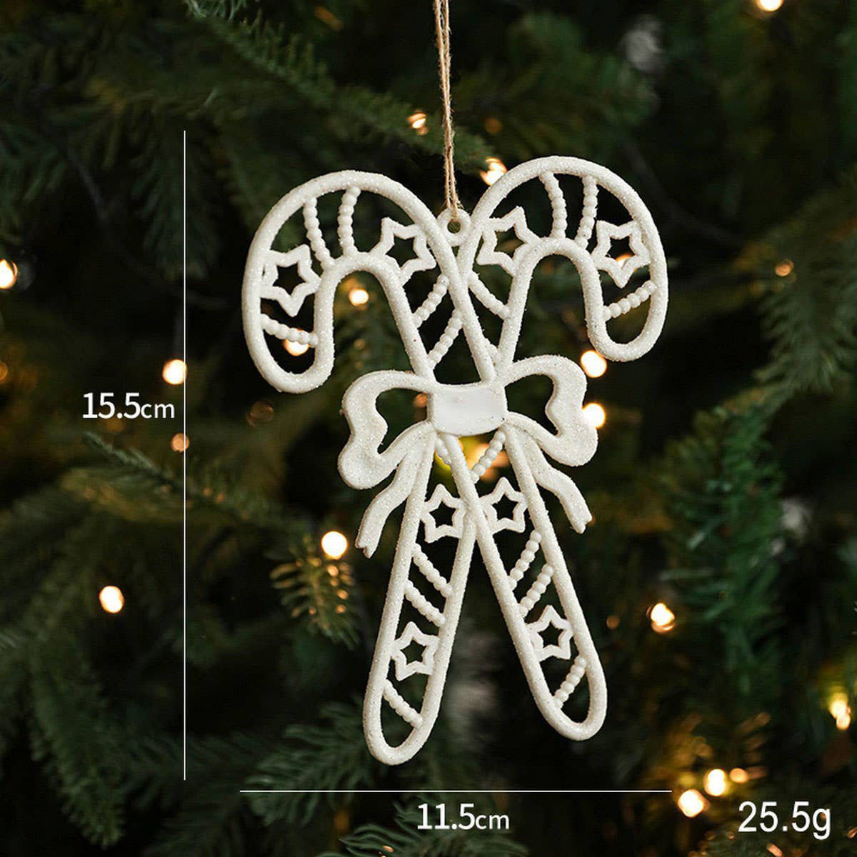 White Plastic Reindeer & Star Christmas Tree