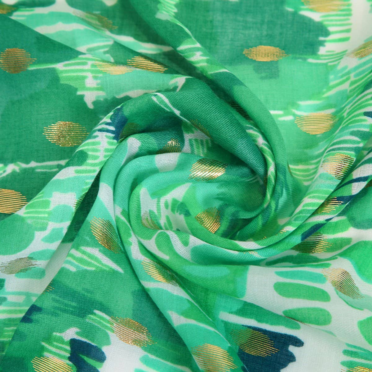 Floral Printed Satin Scarf - Elegant Beach Shawl