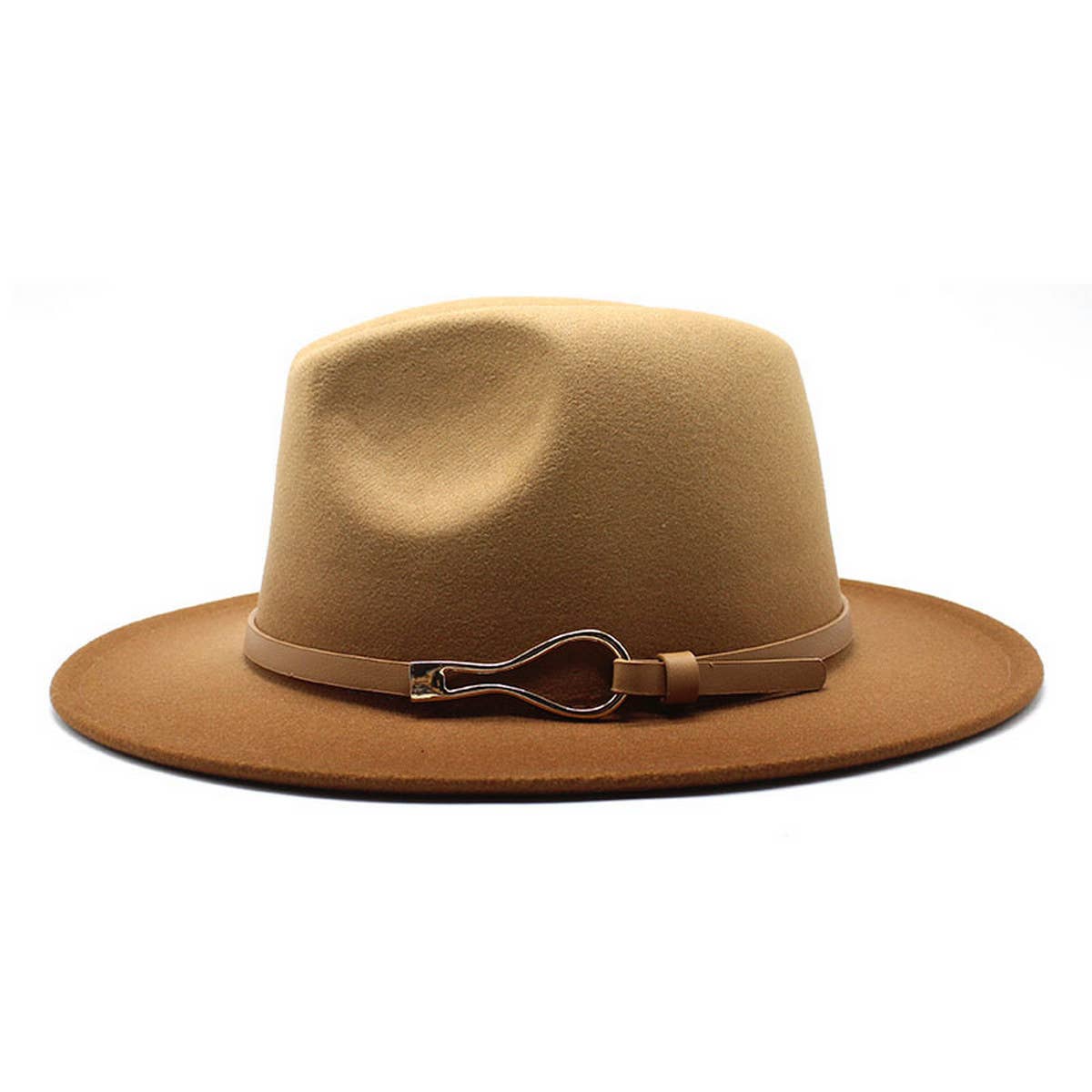 FASHION GRADIENT TWO-COLOR THICK FELT HAT JAZZ HAT_CWAH0817