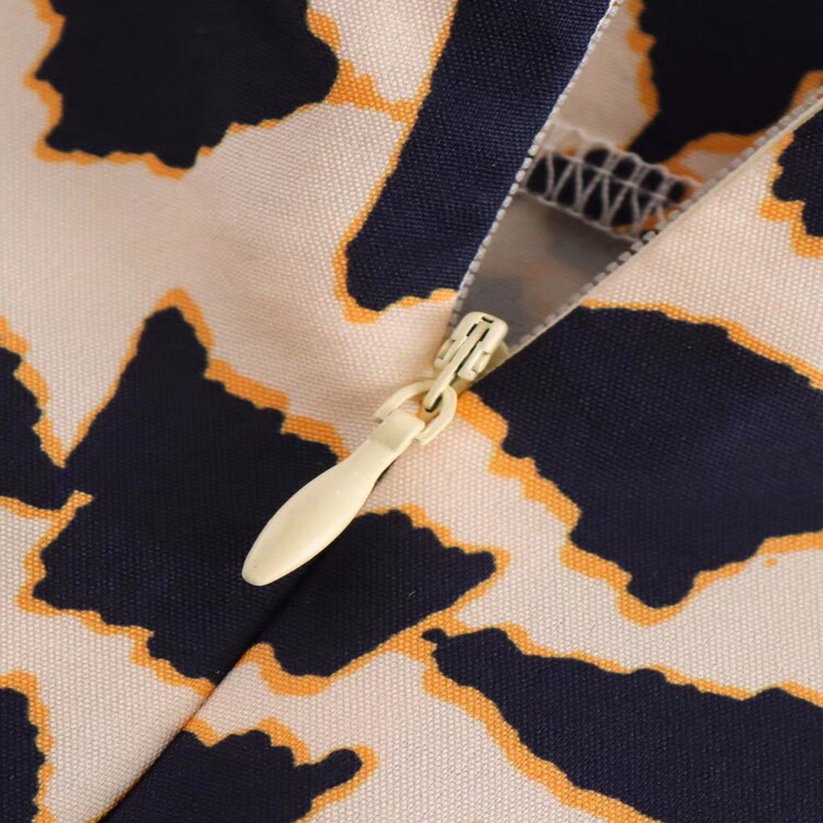 High Waist Beaded Skirt with Vintage Print