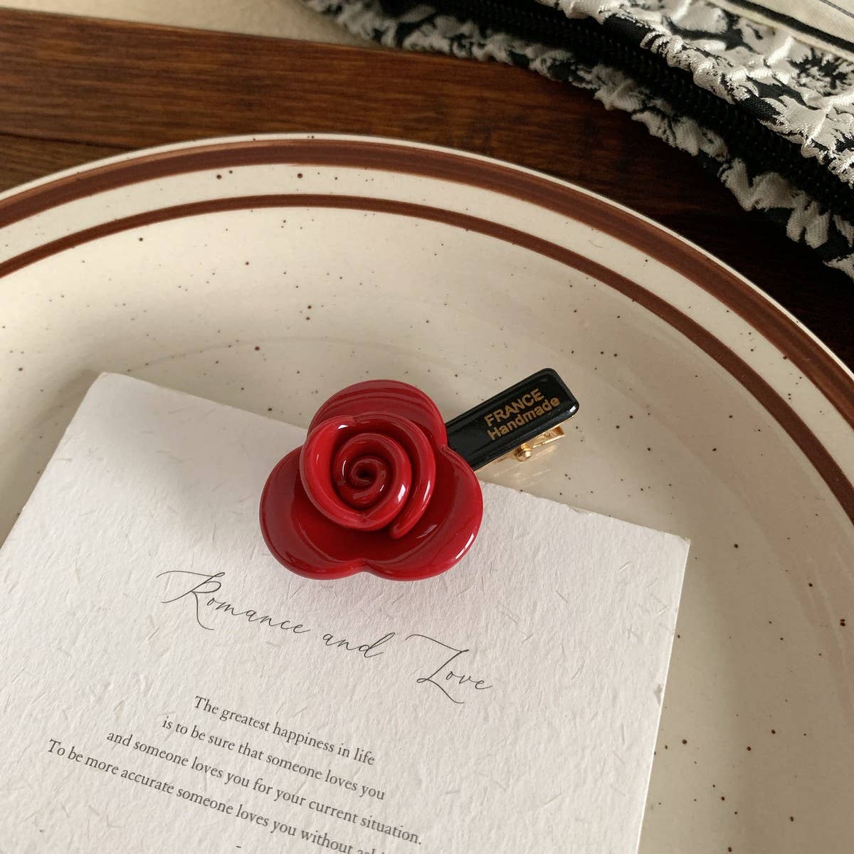 CWAHA07737_KOREAN ROSE FLOWER ACETATE HAIR CLIP FOR GIRLS