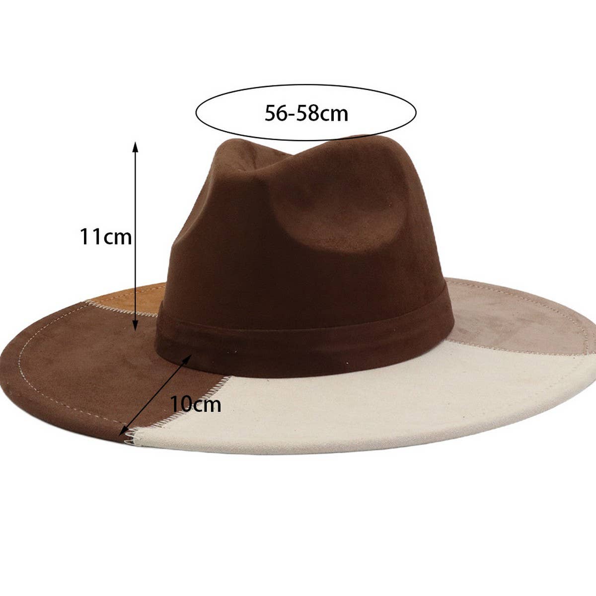 Unisex Wool Cowboy Fedora Hat Ethnic Style_CWAH04439