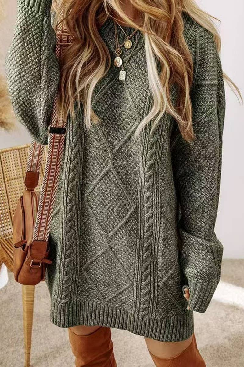 CWOSWL07654_COZY CHUNKY KNIT LONG SWEATER PULLOVER