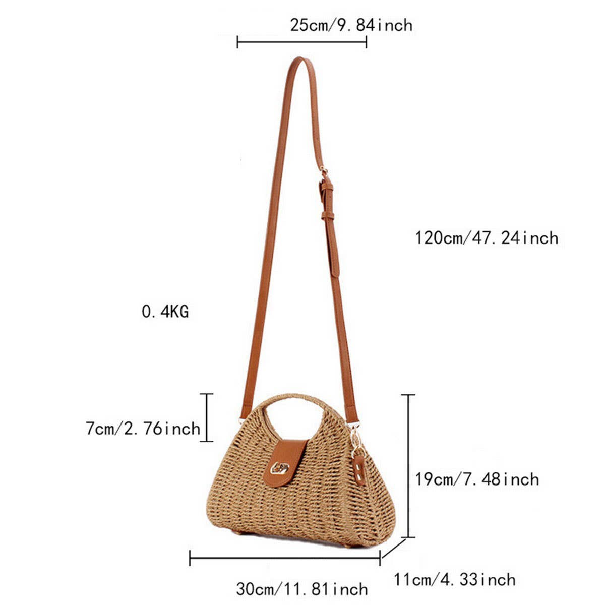 HIGH-END FASHIONABLE PAPER ROPE WOVEN BAG_CWAB4710