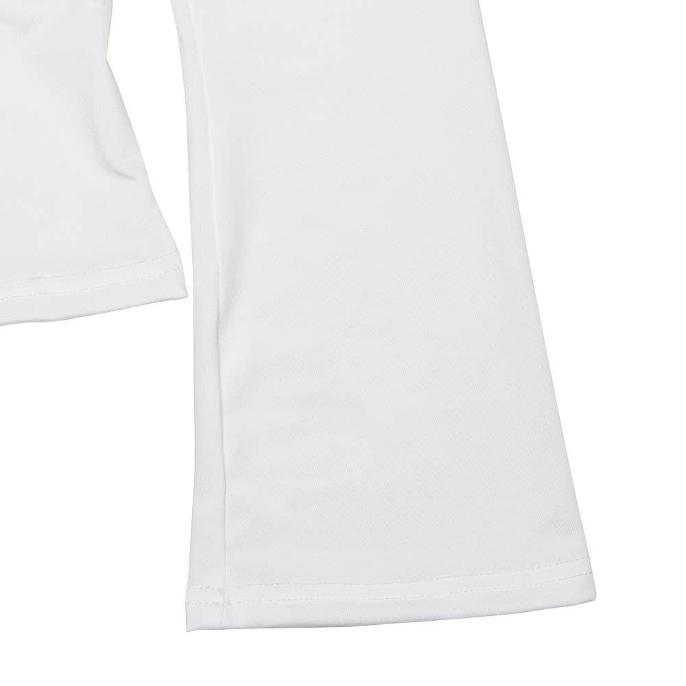 V-neck lace-trimmed bow sexy slimming T-shirt