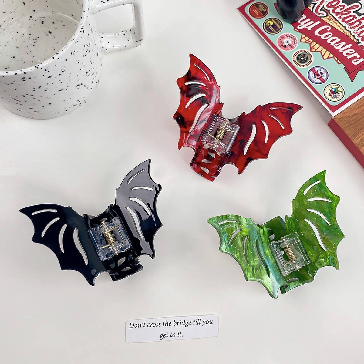 Halloween Bat Wing Gothic Hair Clip for Ladies_CWAHA1444