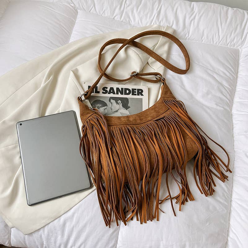 Tassel personalized large-capacity crossbody bag