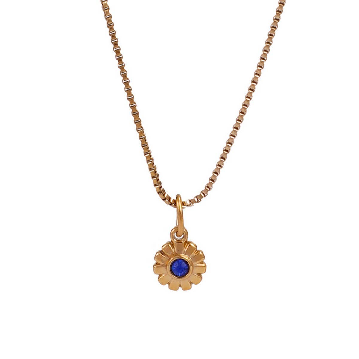 Minimalist Stainless Steel Monthly Stone Necklace