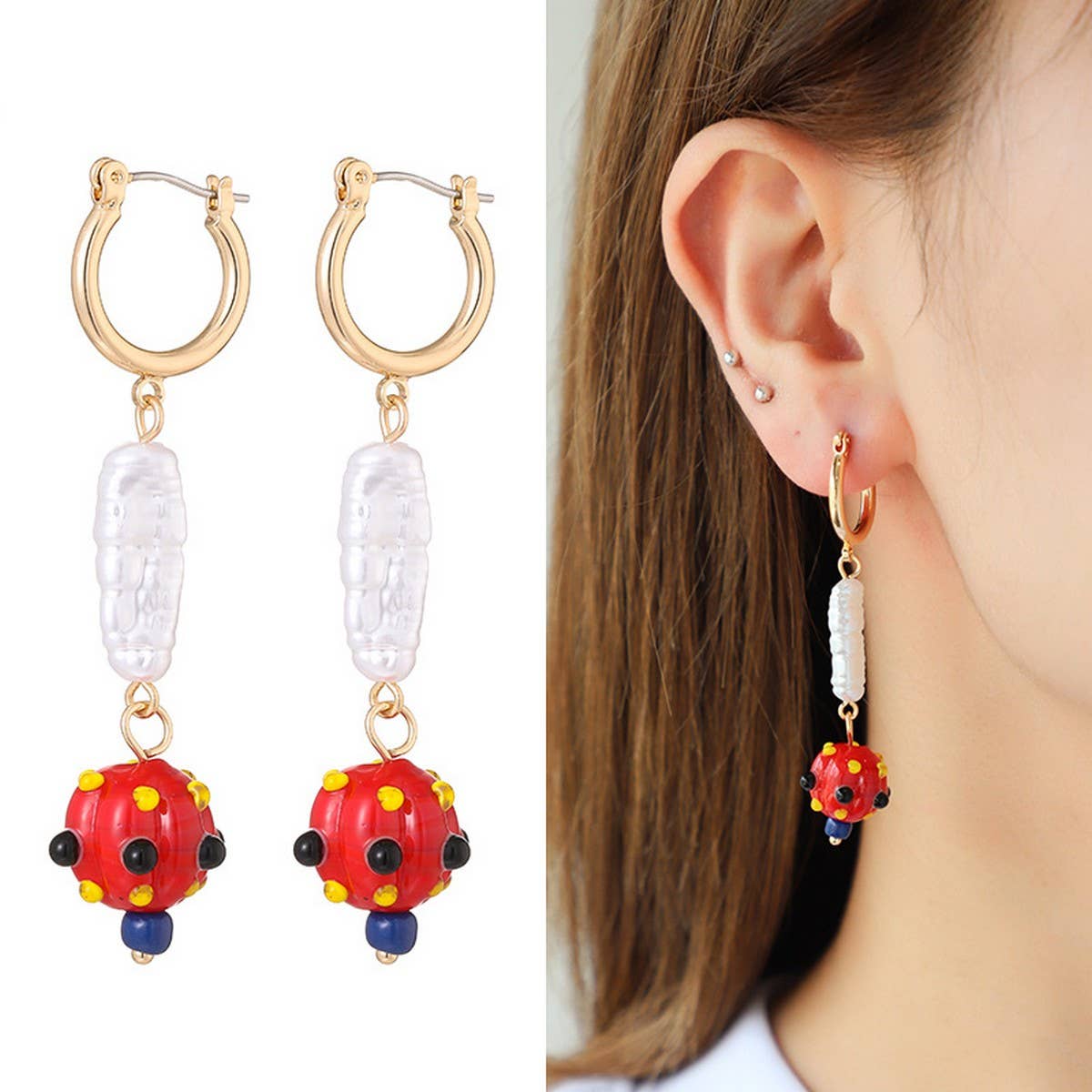 FASHION NATURAL STONE SHELL EARRINGS FOR WOMEN_CWAJE2955
