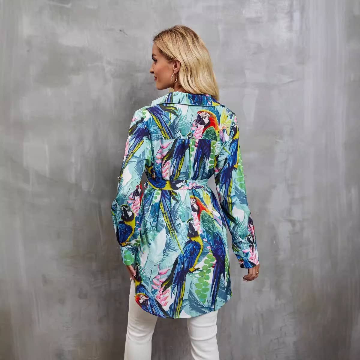 FASHION CASUAL PRINTED SHIRT LONG SLEEVE TOP