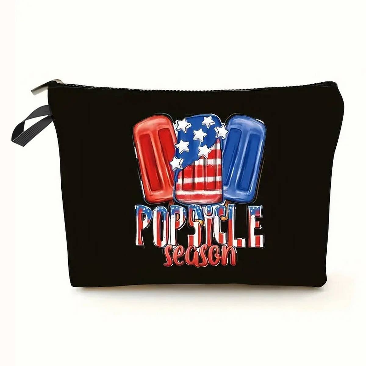 BLACK DOUBLE-SIDED PRINTED COSMETIC BAG_CWAB2262