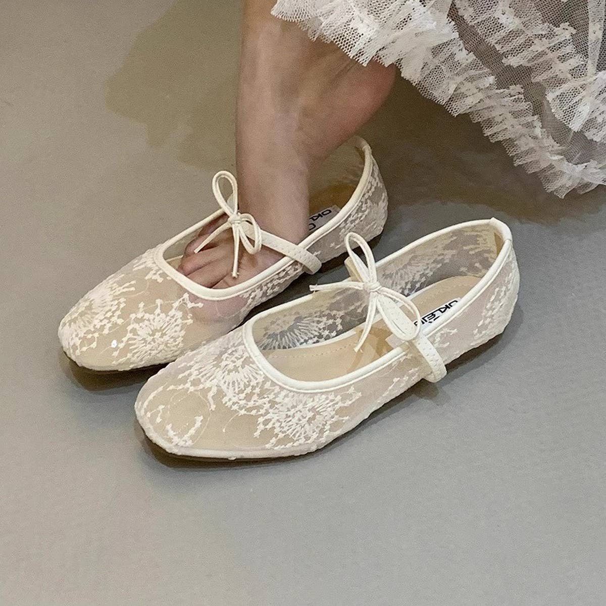 Fairy Style French Mesh Breathable Mary Janes_CWSHF0143