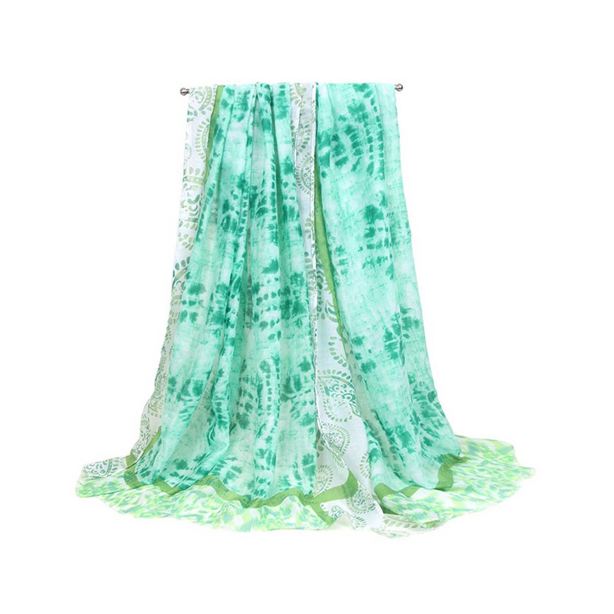 Paisley Satin Long Scarf Wrap for Beach & Travel_CWASC0688
