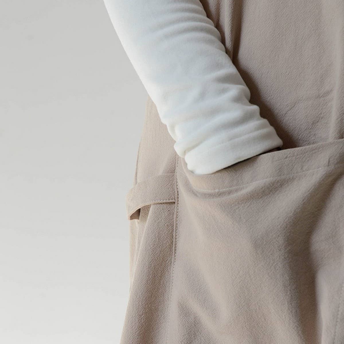 Simple gardening cotton linen with pockets vintage_CWMM3301