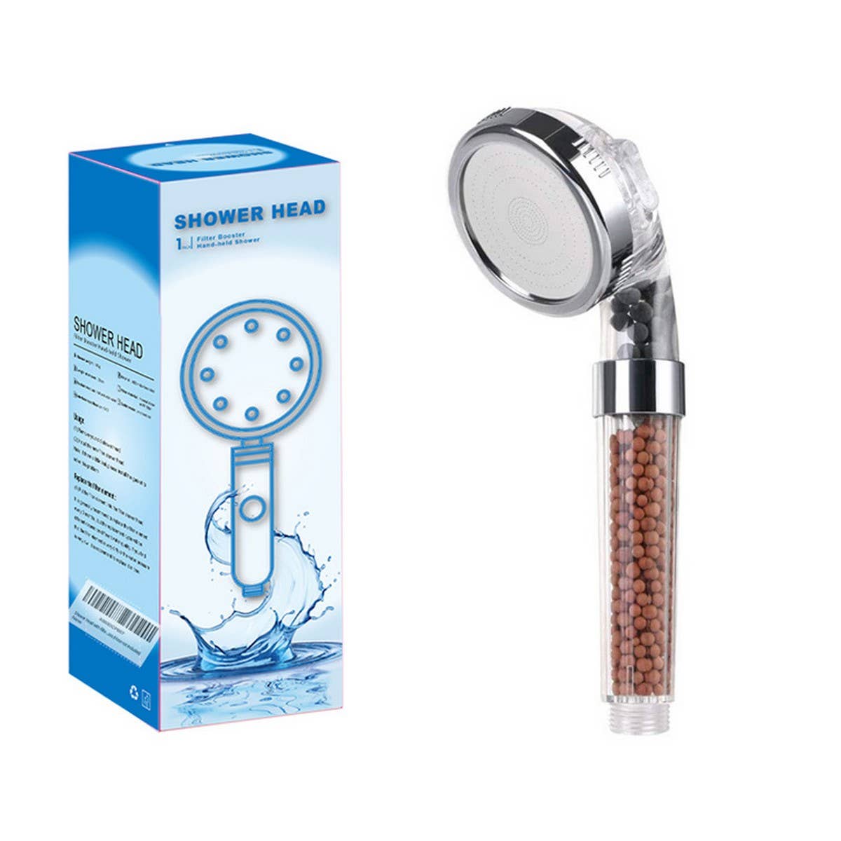 MASSAGESHOWER NEGATIVE ION PRESSURIZED SHOWER HEAD